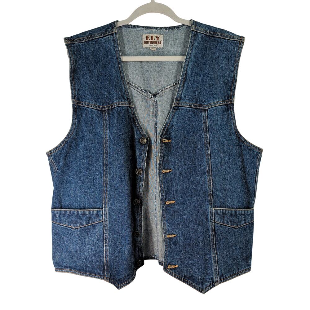 Denim Vest - Men's Blue Jean Vest